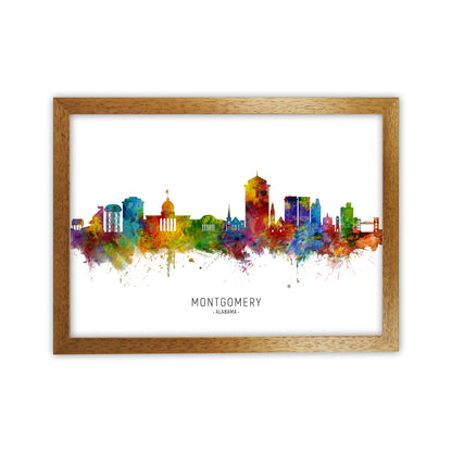 Montgomery Alabama Skyline Art Print by Michael Tompsett Oak Grain