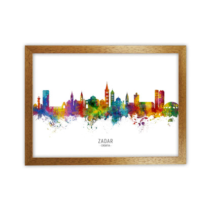 Zadar Croatia Skyline Art Print by Michael Tompsett Oak Grain