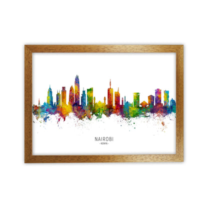 Nairobi Kenya Skyline Art Print by Michael Tompsett Oak Grain