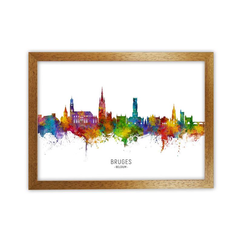 Bruges Belgium Skyline Art Print by Michael Tompsett Oak Grain