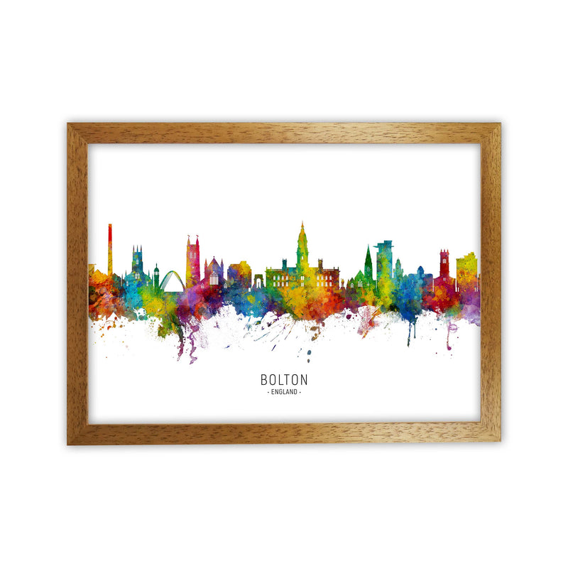 Bolton England Skyline Art Print by Michael Tompsett Oak Grain