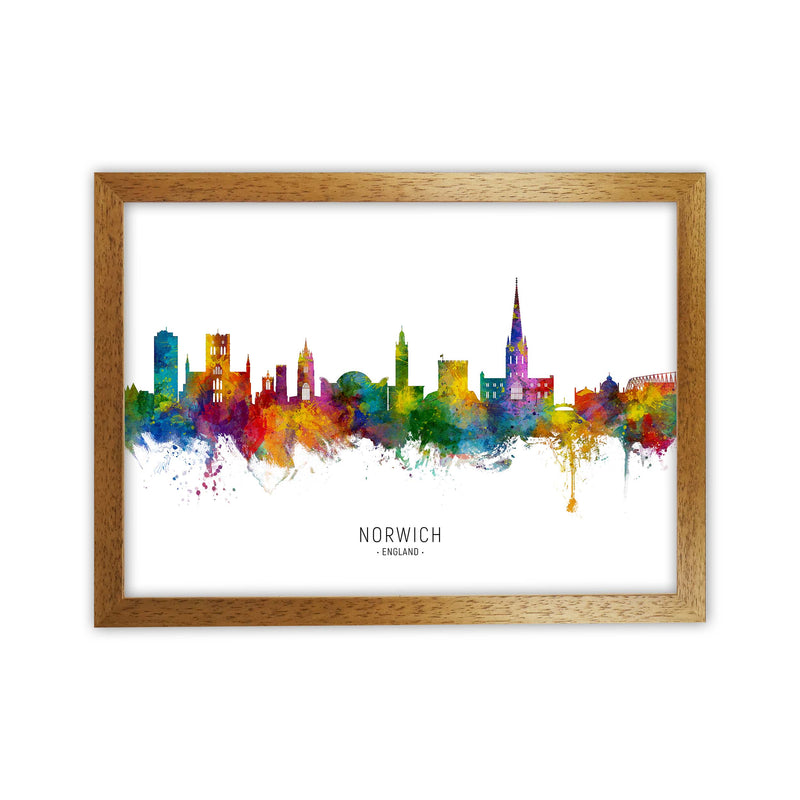 Norwich England Skyline Art Print by Michael Tompsett Oak Grain