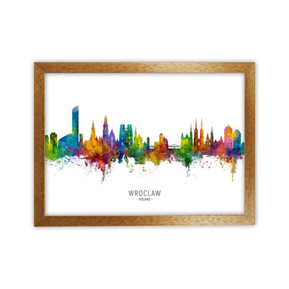 Wroclaw Poland Skyline Art Print by Michael Tompsett Oak Grain
