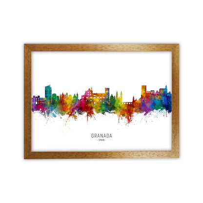 Granada Spain Skyline Art Print by Michael Tompsett Oak Grain