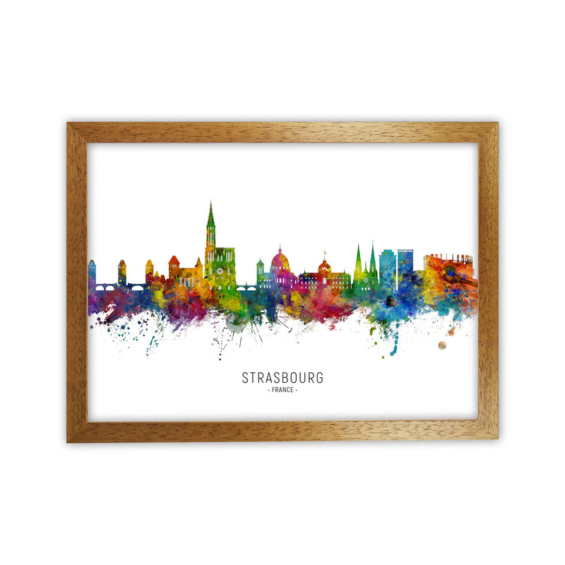 Strasbourg France Skyline Art Print by Michael Tompsett Oak Grain