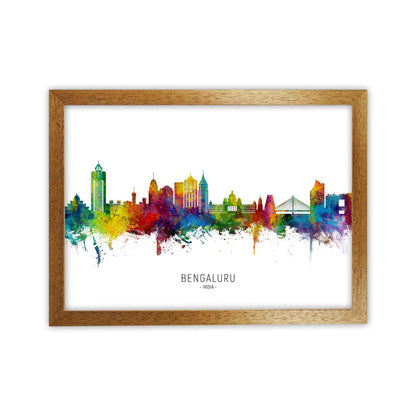 Bengaluru India Skyline Art Print by Michael Tompsett Oak Grain
