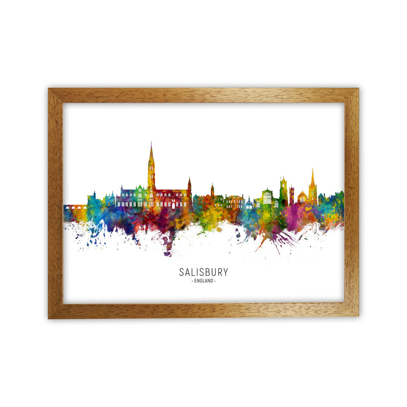 Salisbury England Skyline Art Print by Michael Tompsett Oak Grain