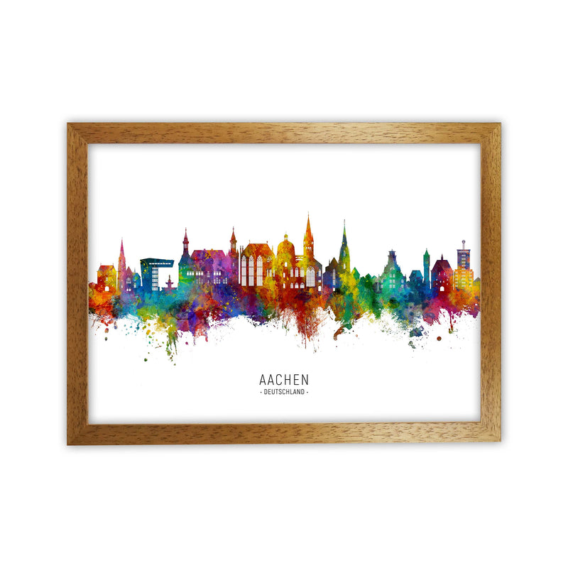 Aachen Deutschland Skyline Art Print by Michael Tompsett Oak Grain