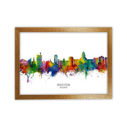 Madison Wisconsin Skyline Art Print by Michael Tompsett Oak Grain