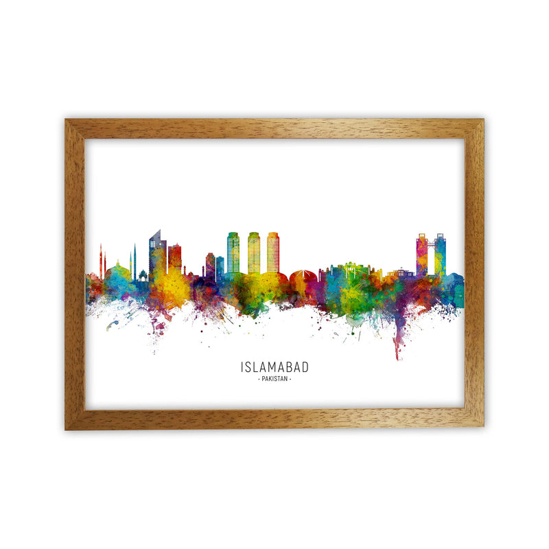 Islamabad Pakistan Skyline Art Print by Michael Tompsett Oak Grain