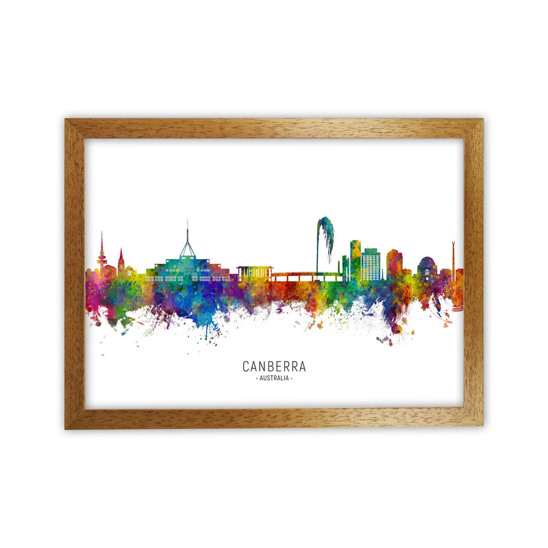 Canberra Australia Skyline Art Print by Michael Tompsett Oak Grain