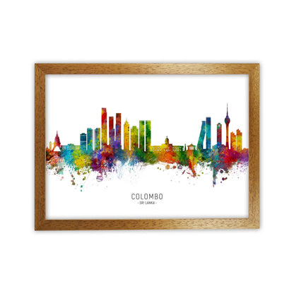 Colombo Sri Lanka Skyline Art Print by Michael Tompsett Oak Grain