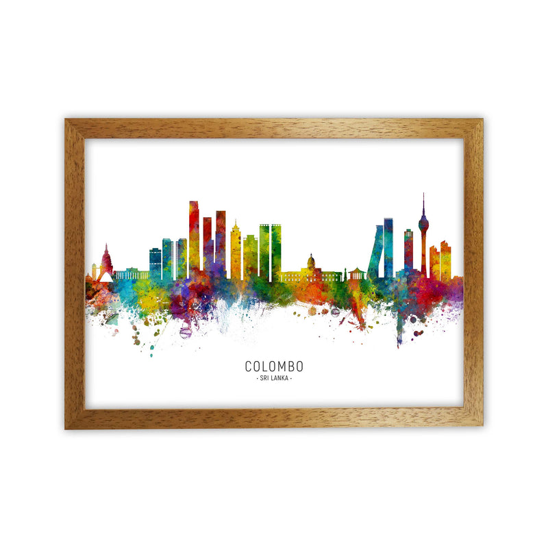 Colombo Sri Lanka Skyline Art Print by Michael Tompsett Oak Grain