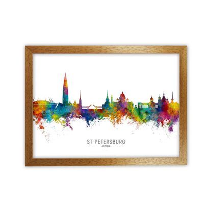 St Petersburg Russia Skyline Art Print by Michael Tompsett Oak Grain