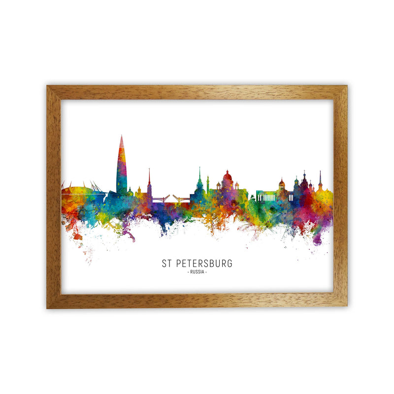 St Petersburg Russia Skyline Art Print by Michael Tompsett Oak Grain