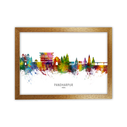 Pandharpur India Skyline  Art Print by Michael Tompsett Oak Grain