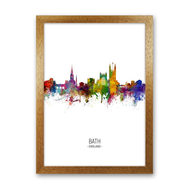 Bath England Skyline Portrait Art Print by Michael Tompsett Oak Grain