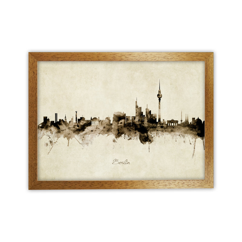 Berlin Germany Skyline Vintage Art Print by Michael Tompsett Oak Grain