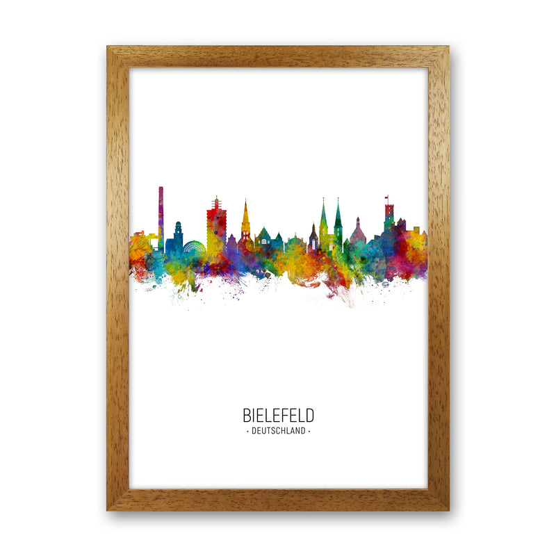 Bielefeld Deutschland Skyline Portrait Art Print by Michael Tompsett Oak Grain