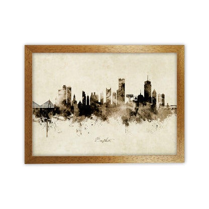Boston Massachusetts Skyline Vintage Art Print by Michael Tompsett Oak Grain