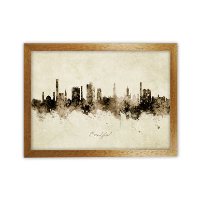 Bradford England Skyline Vintage Art Print by Michael Tompsett Oak Grain