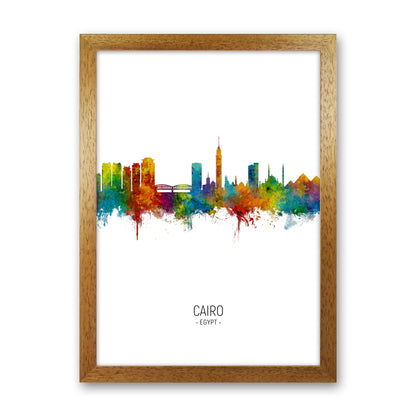 Cairo Egypt Skyline Portrait Art Print by Michael Tompsett Oak Grain