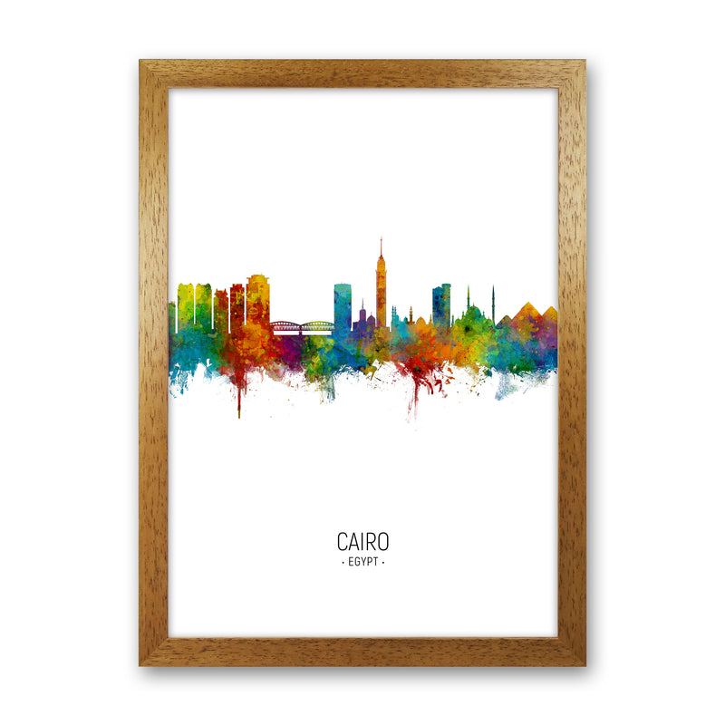 Cairo Egypt Skyline Portrait Art Print by Michael Tompsett Oak Grain