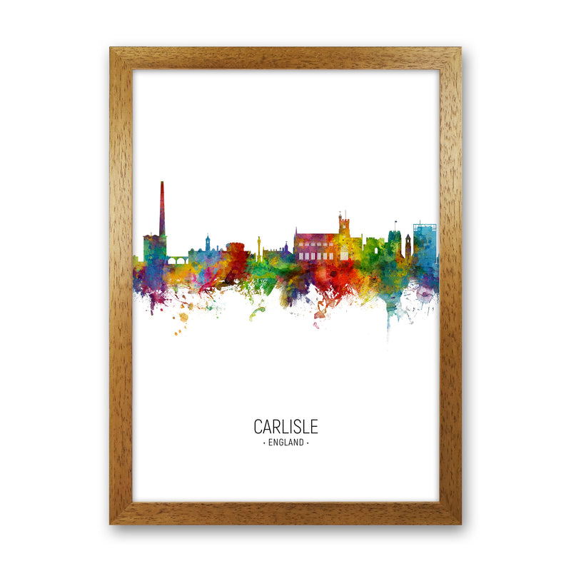 Carlisle England Skyline Portrait Art Print by Michael Tompsett Oak Grain