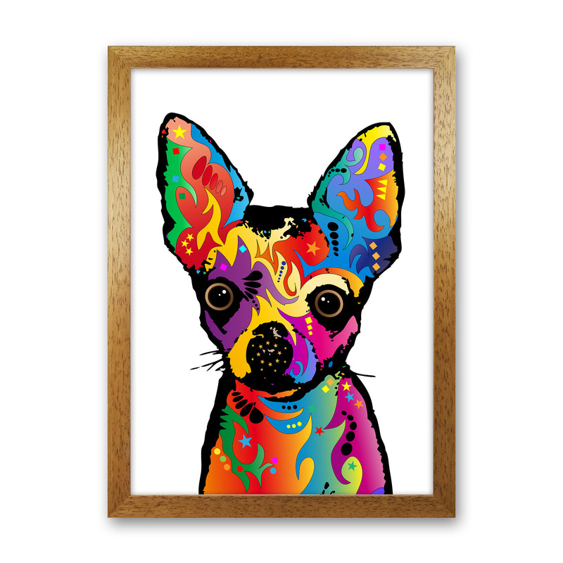 Chihuahua Dog White Art Print by Michael Tompsett Oak Grain