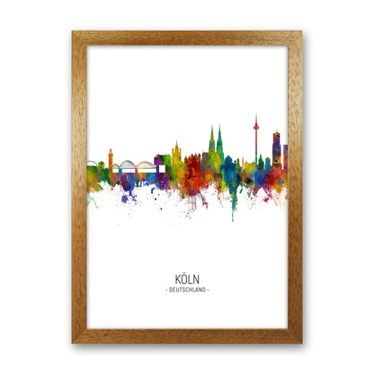 Cologne Germany Skyline Portrait Art Print by Michael Tompsett Oak Grain
