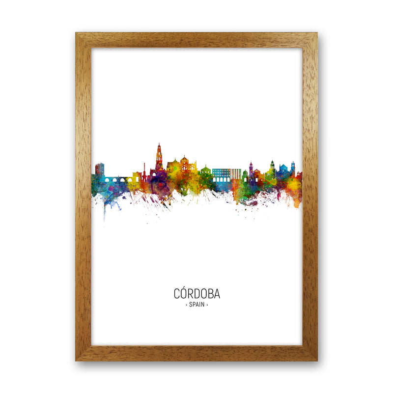 Cordoba Spain Skyline Portrait Art Print by Michael Tompsett Oak Grain