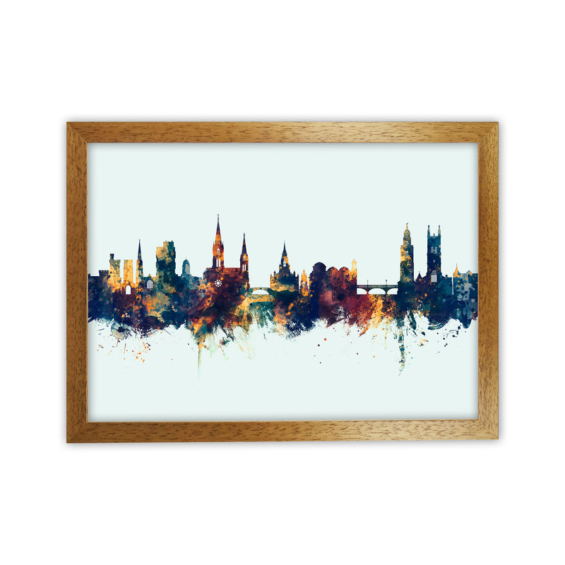 Cork Ireland Skyline Blue Orange Art Print by Michael Tompsett Oak Grain