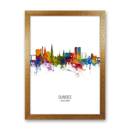 Dundee Scotland Skyline Portrait Art Print by Michael Tompsett Oak Grain