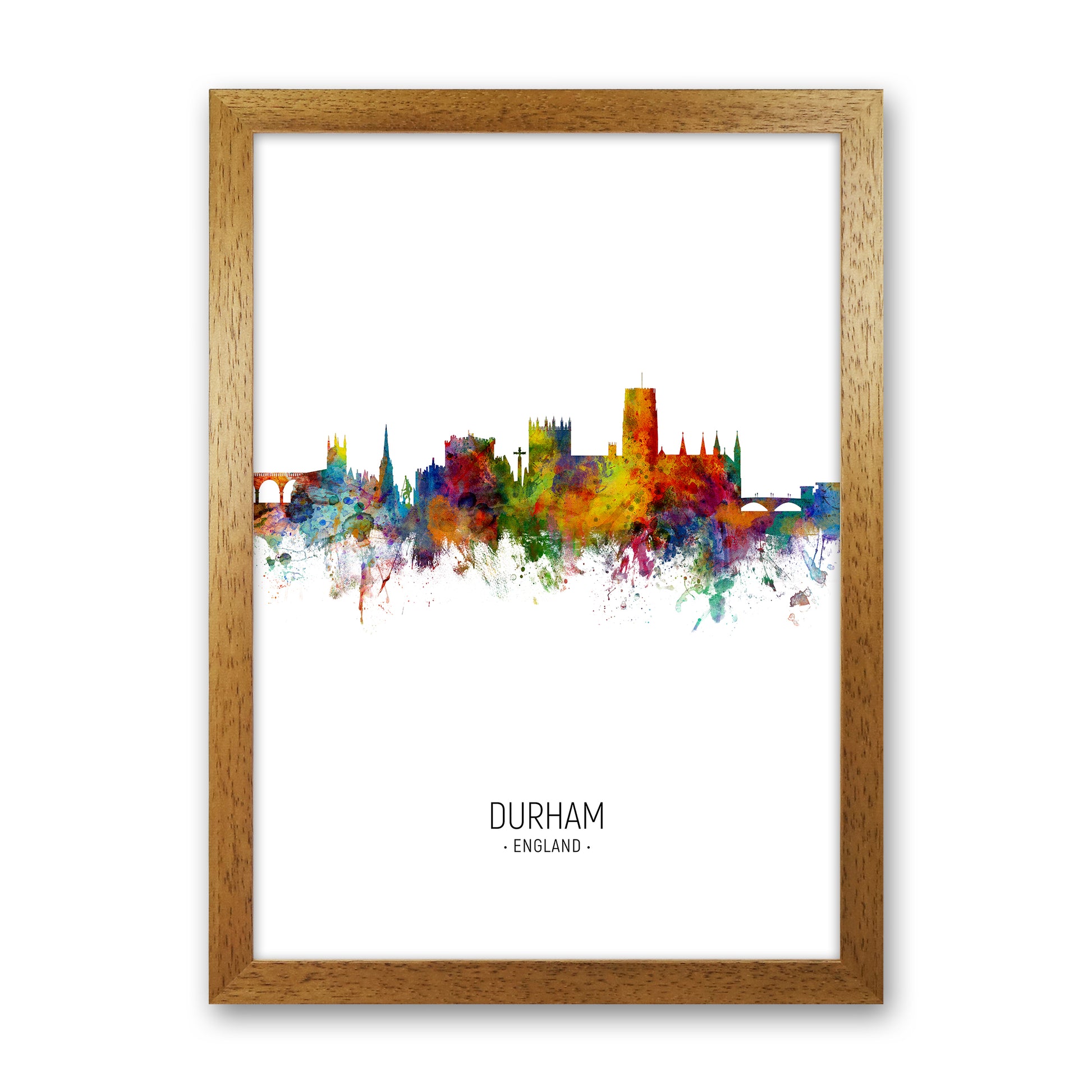 Durham England Skyline Portrait Art Print by Michael Tompsett Oak Grain