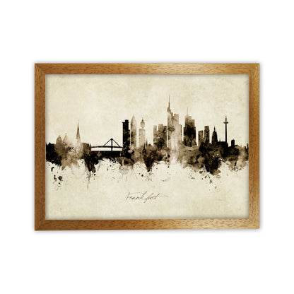 Frankfurt Germany Skyline Vintage Art Print by Michael Tompsett Oak Grain