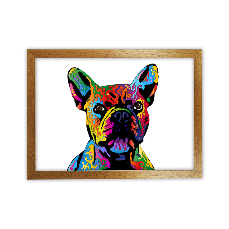 French Bulldog Dog White Art Print by Michael Tompsett Oak Grain