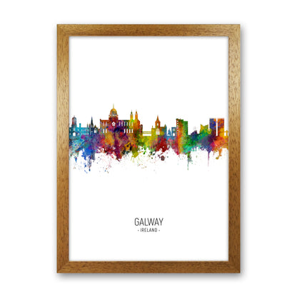 Galway Ireland Skyline Portrait Art Print by Michael Tompsett Oak Grain