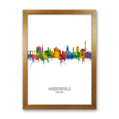 Huddersfield England Skyline Portrait Art Print by Michael Tompsett Oak Grain