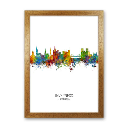 Inverness Scotland Skyline Portrait Art Print by Michael Tompsett Oak Grain