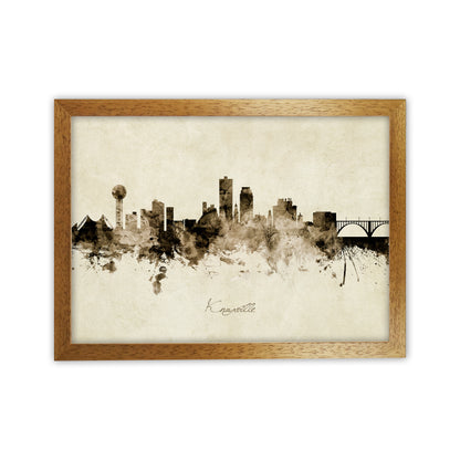 Knoxville Tennessee Skyline Vintage Art Print by Michael Tompsett Oak Grain