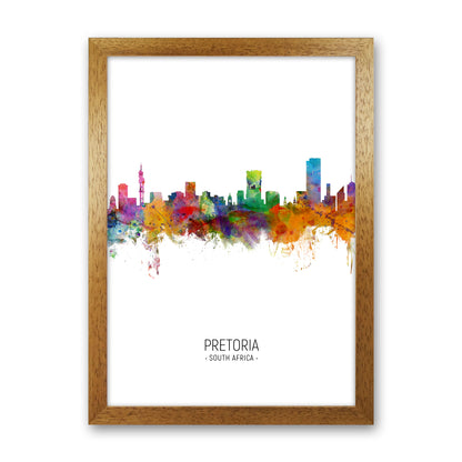 Pretoria South Africa Skyline Portrait Art Print by Michael Tompsett Oak Grain