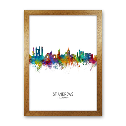 St Andrews Scotland Skyline Portrait Art Print by Michael Tompsett Oak Grain