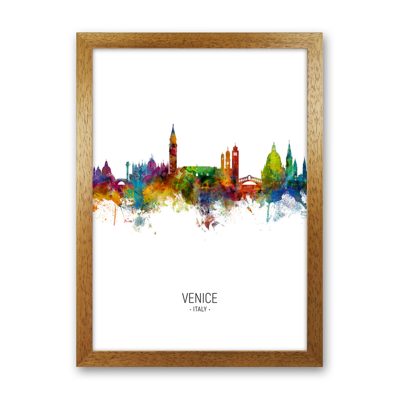 Venice Italy Skyline Portrait Art Print by Michael Tompsett Oak Grain