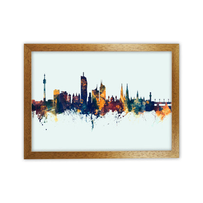 Vienna Austria Skyline Blue Orange Art Print by Michael Tompsett Oak Grain