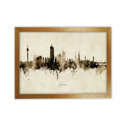 Vienna Austria Skyline Vintage Art Print by Michael Tompsett Oak Grain