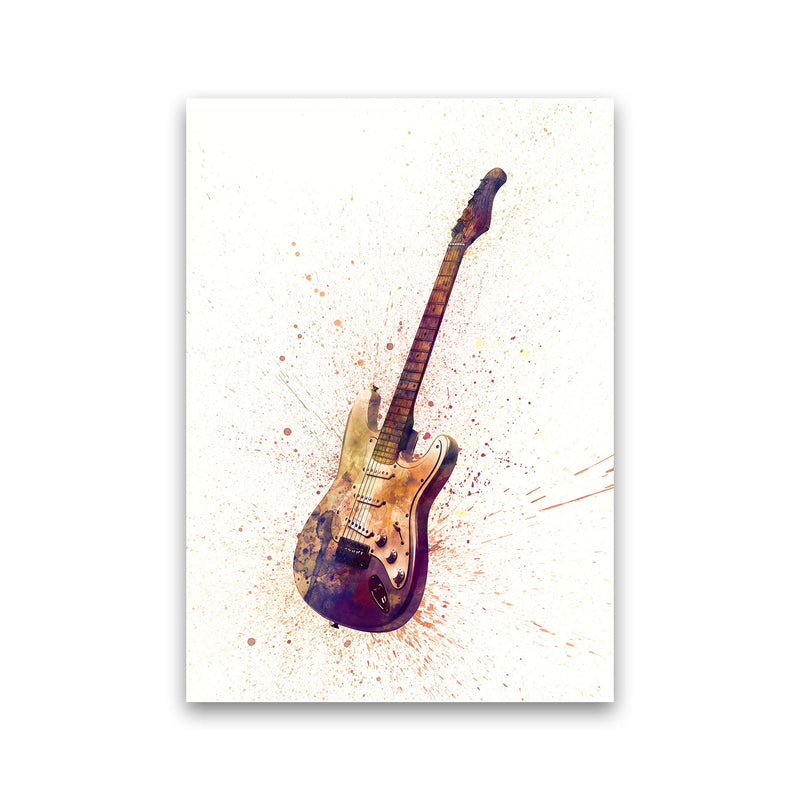 Electric Guitar Watercolour  by Michael Tompsett Print Only