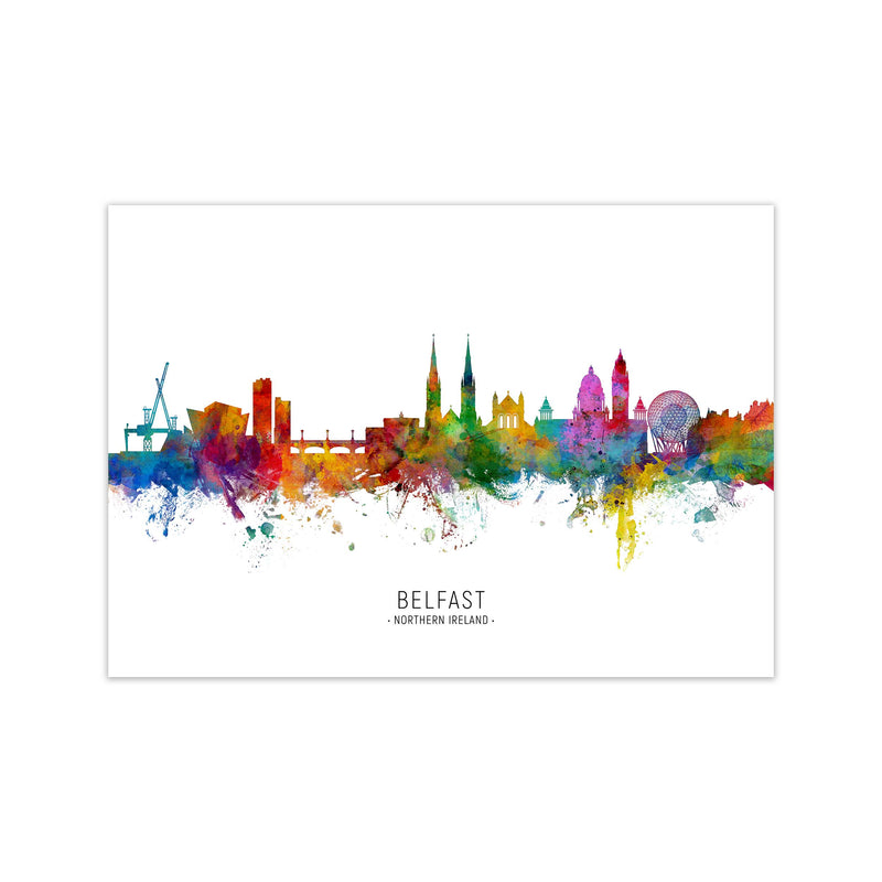 Belfast Northern Ireland Skyline Print by Michael Tompsett Print Only