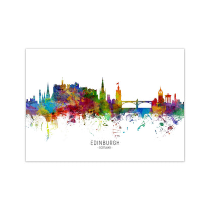 Edinburgh Scotland Skyline Art Print by Michael Tompsett Print Only