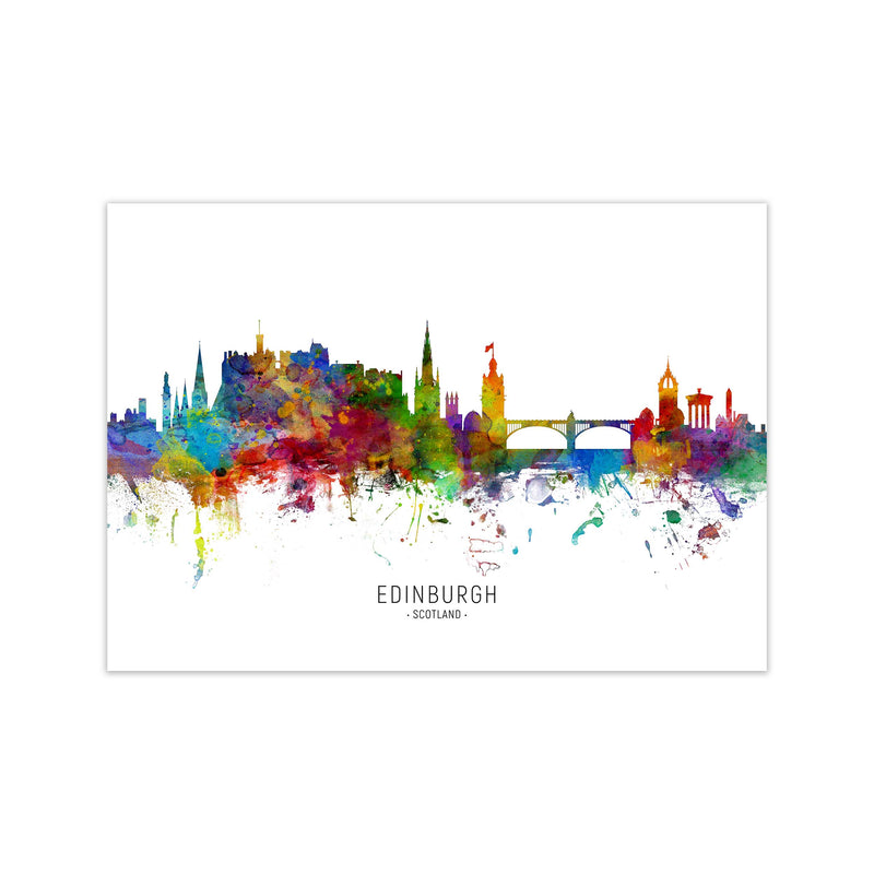 Edinburgh Scotland Skyline Art Print by Michael Tompsett Print Only