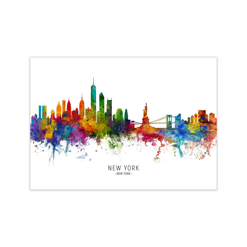 New York New York Skyline Art Print by Michael Tompsett Print Only